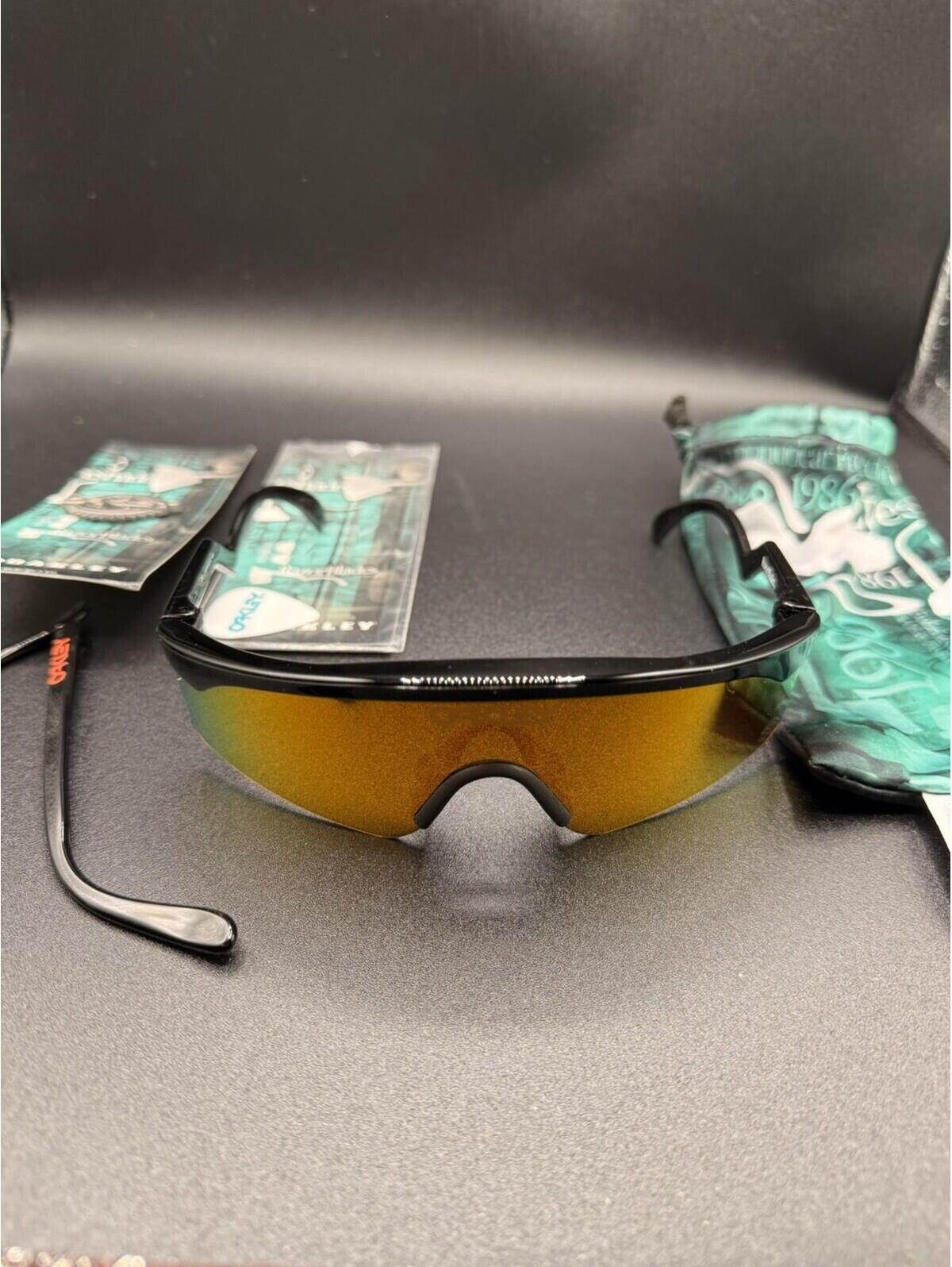 Oakley Heritage Razorblade Black Fire Iridium Lenses Oo9140-12